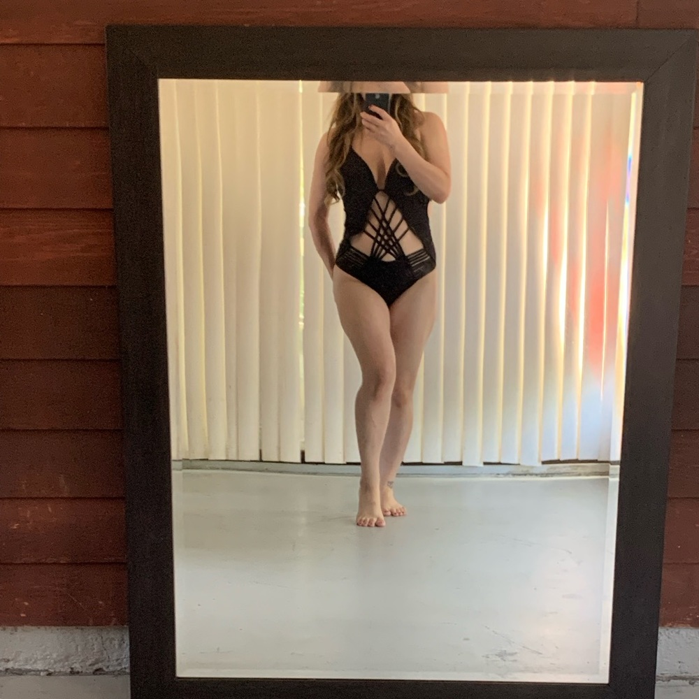 Kenneth Cole strappy one piece swimsuit